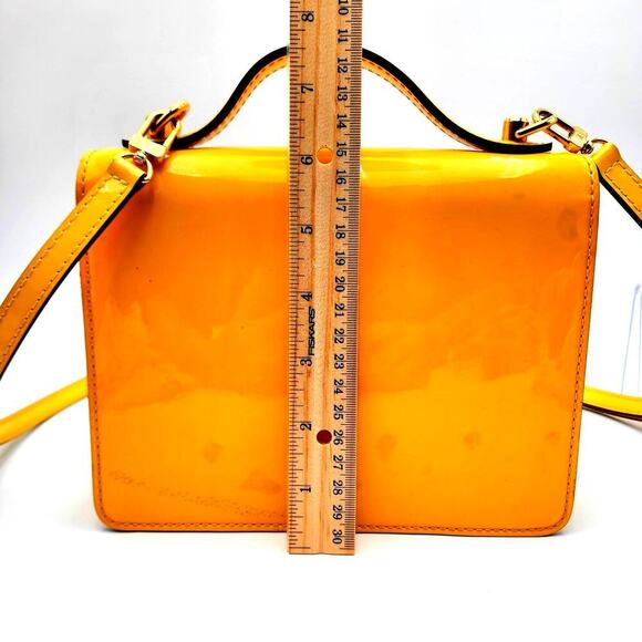 LOUIS VUITTON Yellow Vernis Leather Monceau BB Bag - Picture 12 of 16